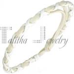 Talitha Бяла Кожена Гривна - talitha-jewelry - 9,51 лв