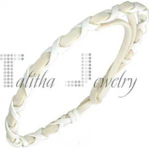 Talitha Бяла Кожена Гривна - talitha-jewelry - 9,51 лв