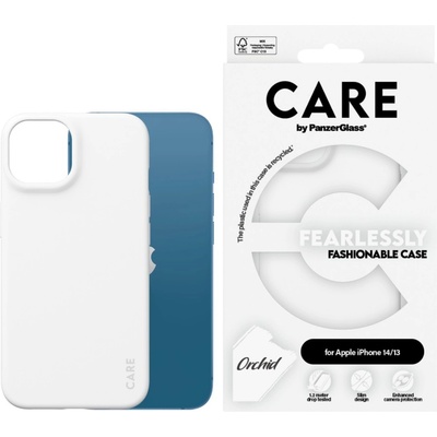 Panzer Гръб CARE by PanzerGlass Fashion за iPhone 14/13, White Orchid