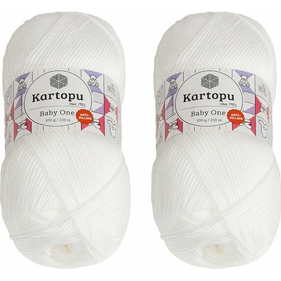 BELLATEX Baby One 100 g set 2 ks - 010 bílá