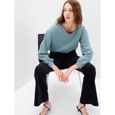 GAP mikina Vintage Soft crop modrá