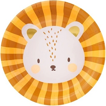 Party Deco Парти Чинии Лъвче, 18см - (1 пакет / 6 бр. )