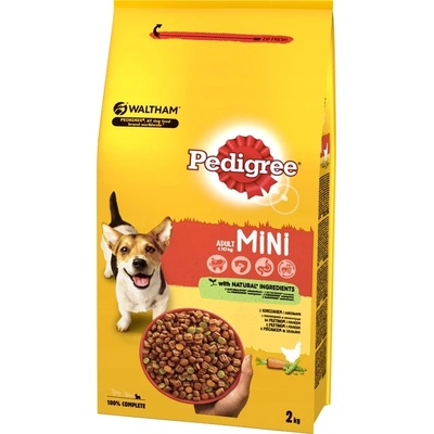 PEDIGREE Adult 2кг (малки породи) - суха храна за кучета с пилешко месо и зеленчуци