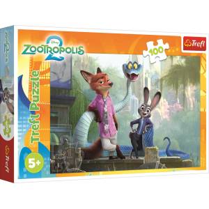 Trefl - Puzzle Secrets of Zootopia - 100 piese