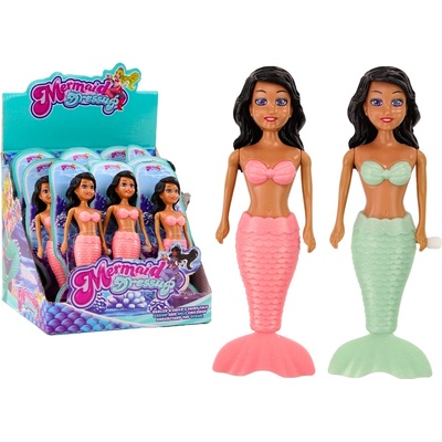 LEAN Toys Navíjecí plovoucí vodní panna tyrkysově růžová