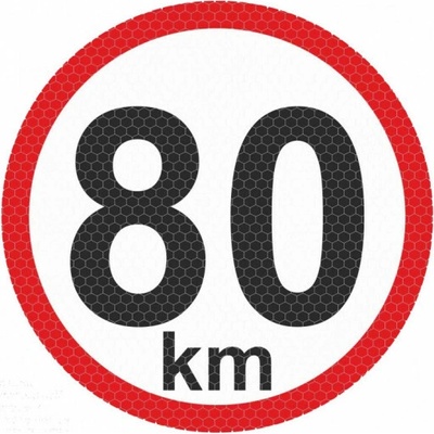 Samolepka reflexná veľká - 80km AutoZulu