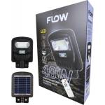  Flow fpl40w-cs led улична лампа със соларен панел 40w 6500k студена светлина + дистанционно управление (17078)
