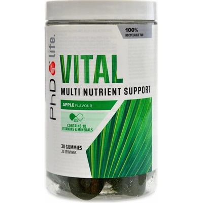 PhD Nutrition Vital Support 30 Gummies jablko