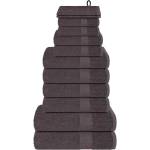 vidaXL Комплект кърпи FROGN от 12 части Антрацит 360 г/м2 (137096)