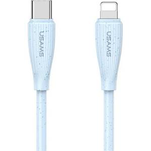 USAMS iPhone 14 Plus / 14 Pro Max / 14 Pro USAMS GREEN SERIES кабел за данни Type-C - Lightning, 100 cm, светлосин SJ717USB03 (SJ717USB03)