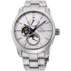 Orient Star RE-AY0002S Мъжки часовник - Автоматичен, Лунна Фаза, Бял Циферблат, Полу-Скелетон, 41мм, Резерв 50ч, 100м Водоуст Часовници