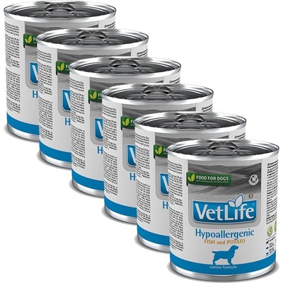 Vet Life Hypoallergenic Fish & Potato Canine 6 x 300 g