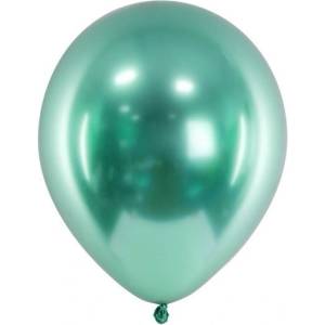 Party Deco Латексови Балони Хром, Бутилково Зелено - 30 см (chb1-012b-50)