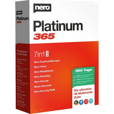 Nero Platinum 365 (1 zařízení / 1 rok) (Elektronická licence) – Zboží Živě