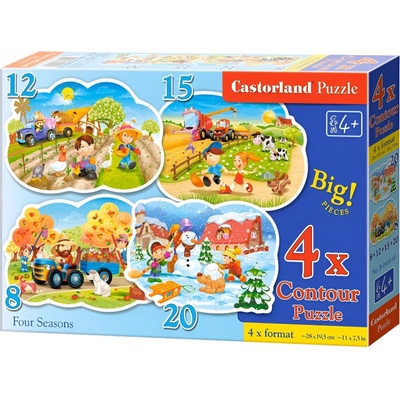 CASTORLAND Ročné obdobie 4v1 8,12,15,20 dielov