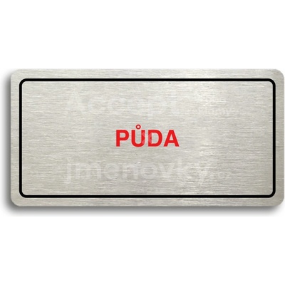 ACCEPT Piktogram PŮDA - stříbrná tabulka - barevný tisk