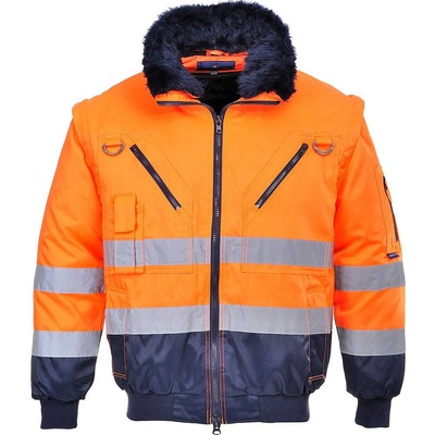 PortWest PJ50 PILOT HI-VIS reflexní bunda oranžová 3v1 zimní PJ50ONRS