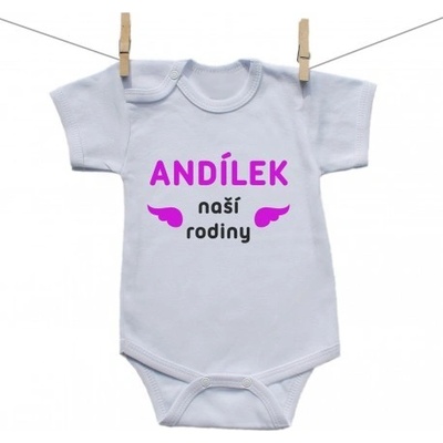 Boodyy Body s krátkým rukávem Andílek naší rodiny Dívka