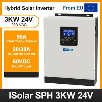 Image 1 of Хибриден соларен инвертор EASUN SPH-3kw/24v PWM , Off Grid
