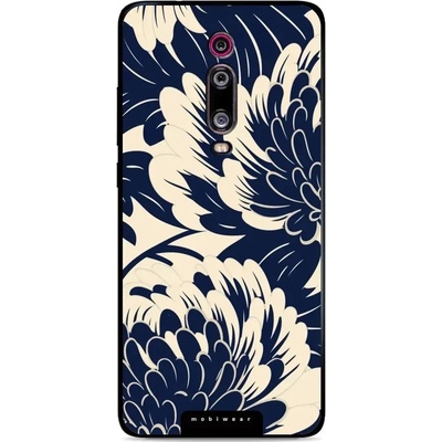 Mobiwear Glossy - Xiaomi Mi 9T Pro - GA40G Modré a béžové květy