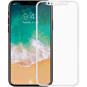 Стъклен протектор Full 5D No brand, For iPhone X / XS / 11 Pro, 5D, 0.3mm, White - 52374 (DE-52374)