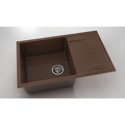 FAT Мивка Vanguard 228, Polymer marble, 17 Светло венге, с включен сифон