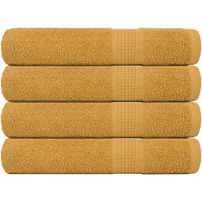 vidaXL Кърпи за сауна FROGN 4 бр. Златни 80x200 см 360 г/м2 (136816)