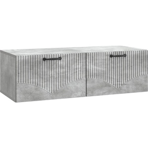 vidaXL Стенно монтиран ТВ шкаф 98 x 41 x 30 cm Бетонно сиво (899038)