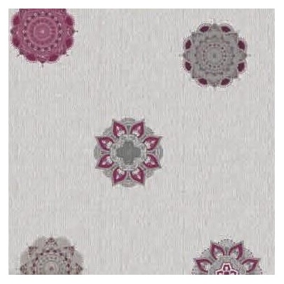 Obrus PVC 188C, metráž, 20 m x 140 cm, ornamenty fialové na sivom podklade, IMPOL TRADE