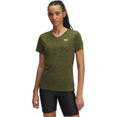 Under Armour Tech Twist V-Neck Short Sleeve Womens - Exped Green