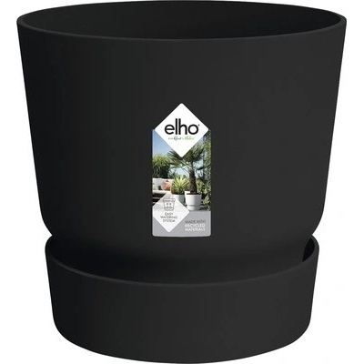 Elho greenville Květináč s podmiskou plastový 40 x 36 cm černý