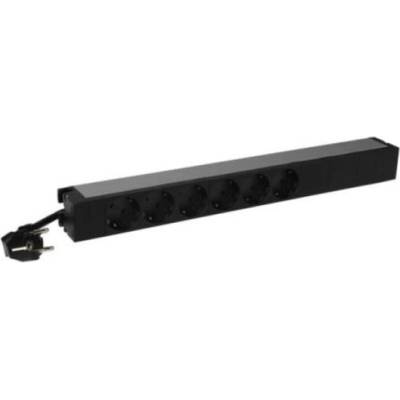 Legrand 646806 19" 1U 16A 230V 6x Schuko гнездо CEE7/7 гнездо с предпазен капак 3m разпределителна кутия