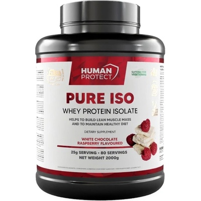 Human Protect Pure Iso | Whey Protein Isolate [2000 грама] Бял шоколад с малини