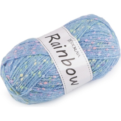 Pletací příze mohérová Rainbow 100 g Varianta: 14 (30-6) modrá světlá, Balení: 1 ks 57865/147365/269188