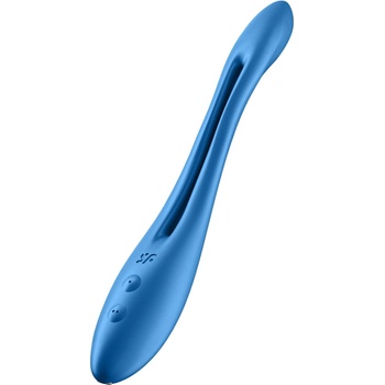 Satisfyer - вибратор за двойки с акумулатор, гъвкав - син