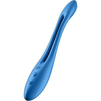 Satisfyer - вибратор за двойки с акумулатор, гъвкав - син