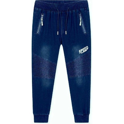 CHLAPECKÉ KALHOTY IMITUJÍCÍ RIFLE Tmavě modrá – Zboží Dáma