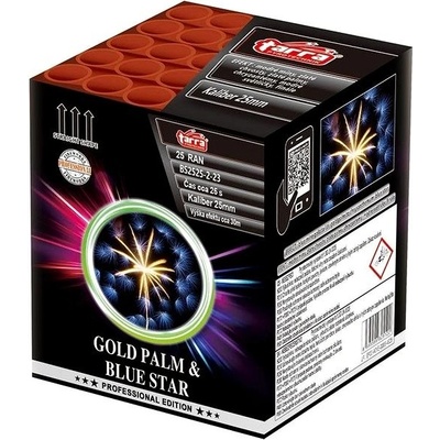 Ohňostroj GOLD PALM & BLUE STAR 25 ran 6 1 Čína BS2525-2-23