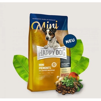 Happy Dog Supreme Mini Piemonte - храна за кучетa над 1г от малки породи, с патешко и морска риба 4kg