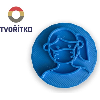 TVOŘÍTKO Koronavirus rouška Rozměr: 6 cm, + Vykrajovátko: Ne – Zboží Mobilmania