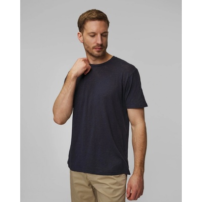 Lněné pánské tričko Sunspel Tmavě modré