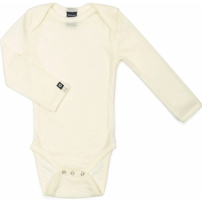 Merino body detské dlhý rukáv krémové white melange Smallstuff
