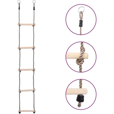 zahrada-XL 5stupňový žebřík 210 cm masivní borové dřevo