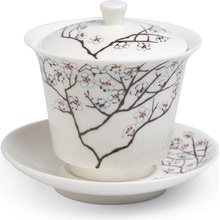 TeaLogic Bílá třešeň porcelánový Gaiwan Zhong bílý 120 ml