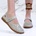 Обувки естествена кожа W186065 Beige