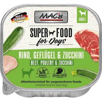 MAC's Mac’s Dog Beef, Poultry & Courgette - Премиум пастет за кучета с говеждо, птиче месо и тиквички