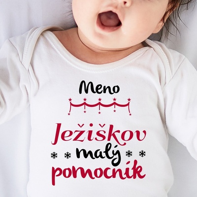 Vianočné body s vlastným menom Detský Unisex Biela