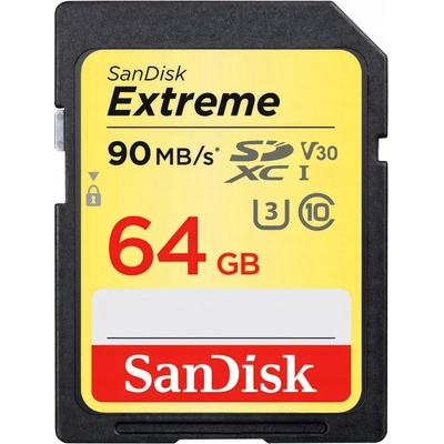 SanDisk SDHC Extreme 64 GB UHS-I U3 V30 SDSDXVE-064G-GNCIN