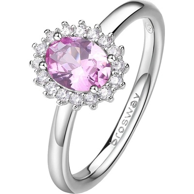 Brosway strieborný prsteň Fancy Vibrant Pink FVP73
