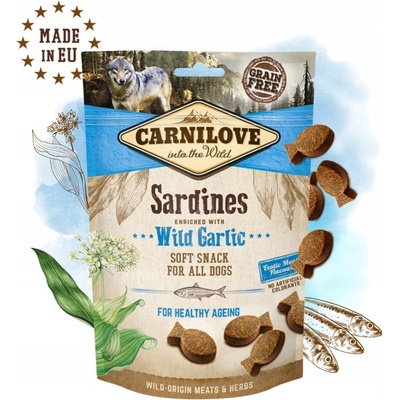 Carnilove Pochúťka pre psa Snack Fresh Soft Sardines+Wild Garlic 200 g